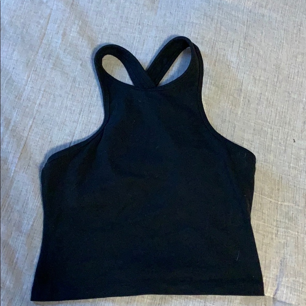 Beyond Yoga Built in Bra High Neck Top